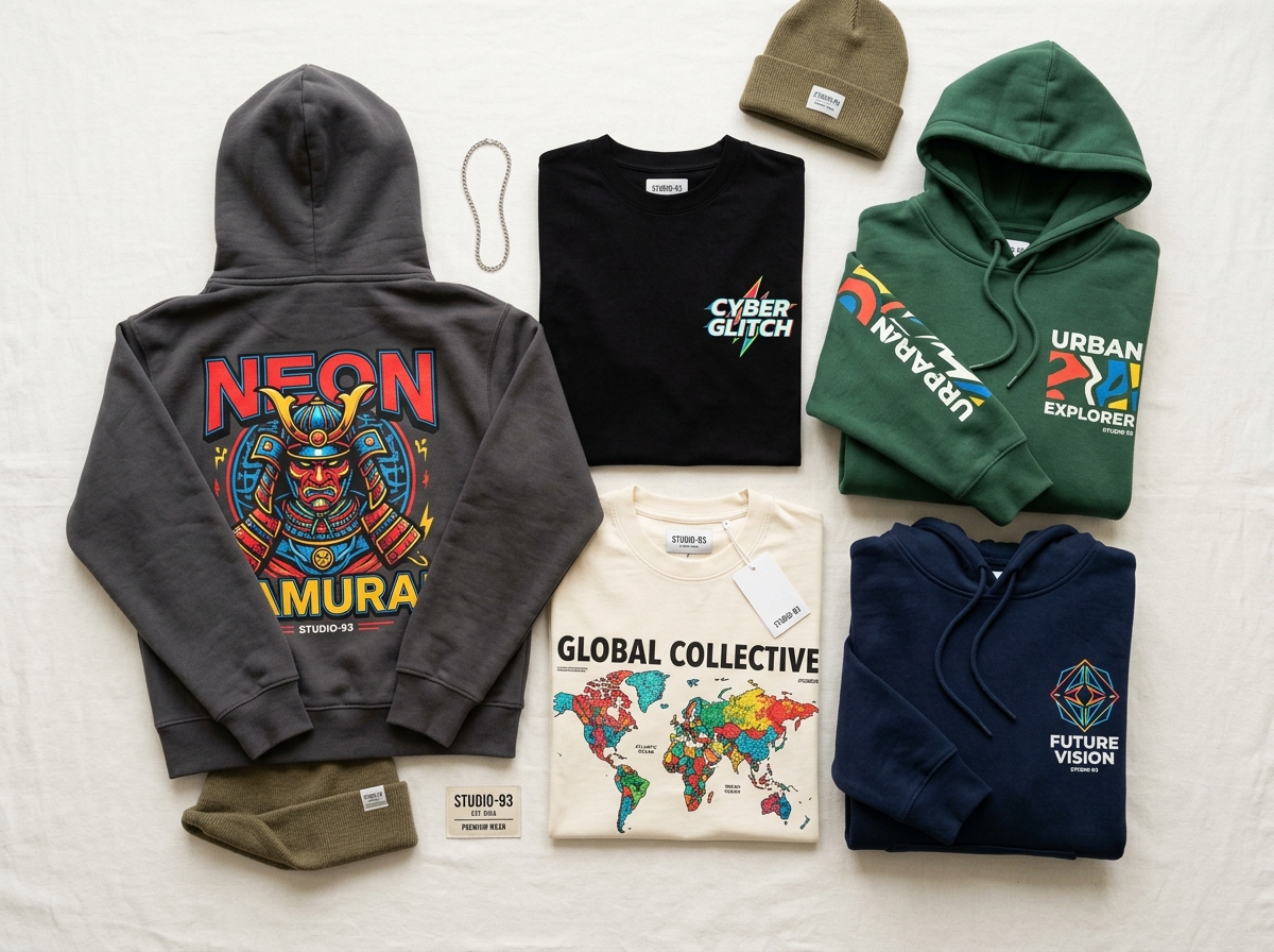 Streetwear Graphic Hoodies with DTF Print